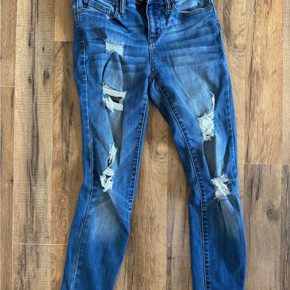 Judy Blue Ripped Denim Skinny Jeans